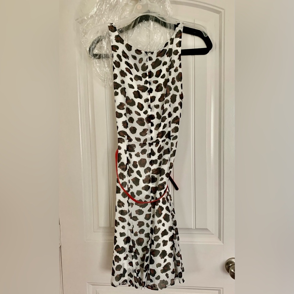 Kate Young For Target Leopard Print Dress with Red Accent - Picture 3 of 9